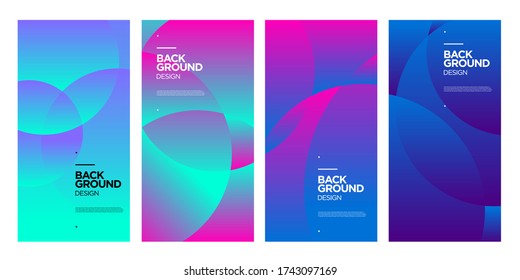 Vector colorful abstract geometric fluid gradient pattern background