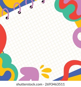 Fondo geométrico abstracto colorido del marco del Vector para los niños y los estudiantes