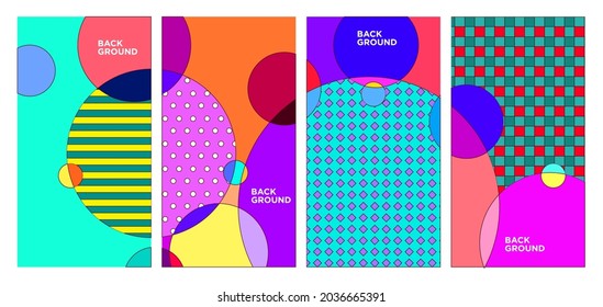 Vector Colorful Abstract Geometric and Liquid Background