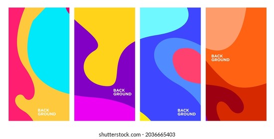 Vector Colorful Abstract Geometric and Liquid Background