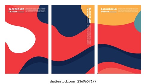 Sitio web y festival de fondo geométrico y líquido de abstracto vectorial colorido