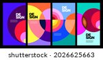 Vector colorful abstract geometric poster 
