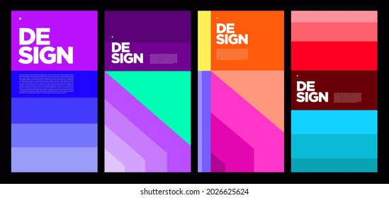 Vector colorful abstract geometric poster 