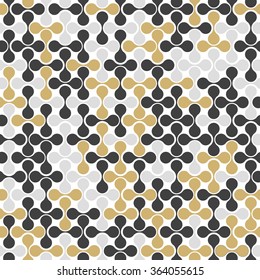 Vector colorful abstract geometric seamless pattern. Metaball pattern