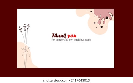 Vector colorful abstract geometric thank you card