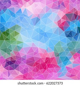 Vector colorful abstract irregular polygon background with a triangular pattern. Geometric vivid backdrop.