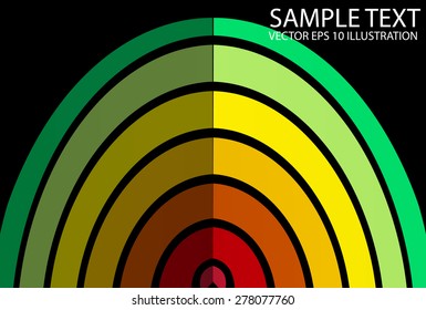 Vector colorful abstract lighted rainbow background illustration - Vector abstract colorful  curved background  template
