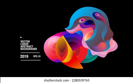 Vector Colorful Abstract Liquid and Curvy Illustration Background in eps10.
