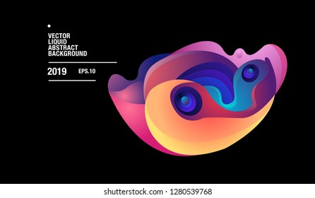 Vector Colorful Abstract Liquid and Curvy Illustration Background in eps10.
