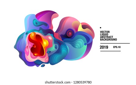 Vector Colorful Abstract Liquid and Curvy Illustration Background in eps10.
