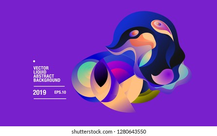 Vector Colorful Abstract Liquid and Curvy Illustration Background