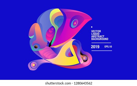 Vector Colorful Abstract Liquid and Curvy Illustration Background