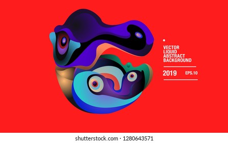 Vector Colorful Abstract Liquid and Curvy Illustration Background