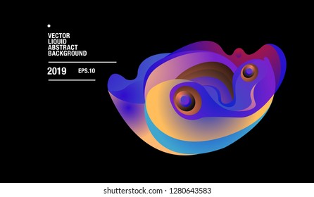 Vector Colorful Abstract Liquid and Curvy Illustration Background