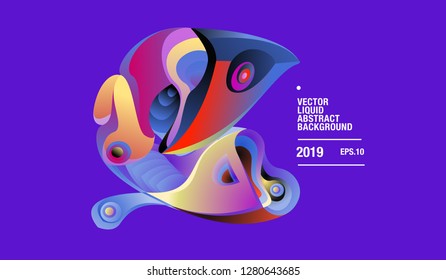 Vector Colorful Abstract Liquid and Curvy Illustration Background