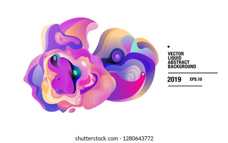 Vector Colorful Abstract Liquid and Curvy Illustration Background