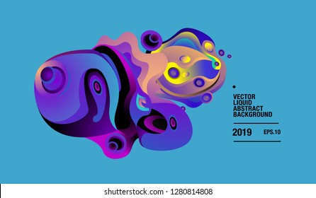 Vector Colorful Abstract Liquid and Curvy Illustration Background