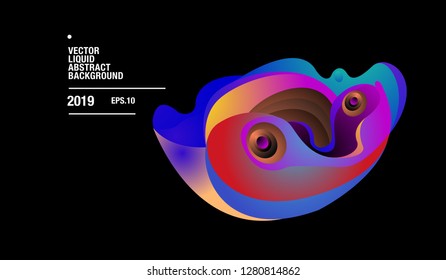 Vector Colorful Abstract Liquid and Curvy Illustration Background