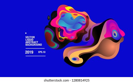Vector Colorful Abstract Liquid and Curvy Illustration Background