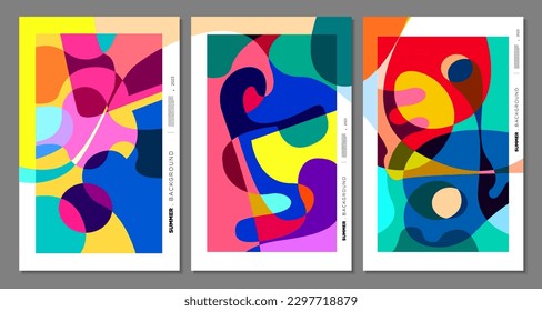 Fondo artístico vectorial colorido líquido abstracto, fluido y doodles para el verano de 2023