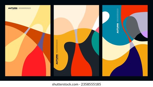 Vector Colorful Abstract Liquid and Fluid Background for Autumn and fall season