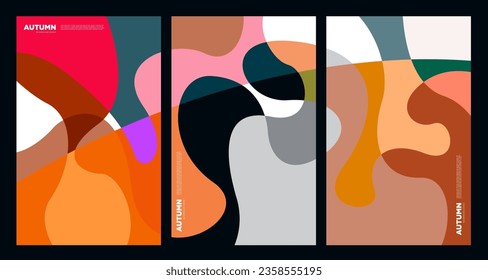 Vector Colorful Abstract Liquid and Fluid Background for Autumn and fall season