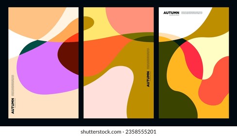 Vector Colorful Abstract Liquid and Fluid Background for Autumn and fall season