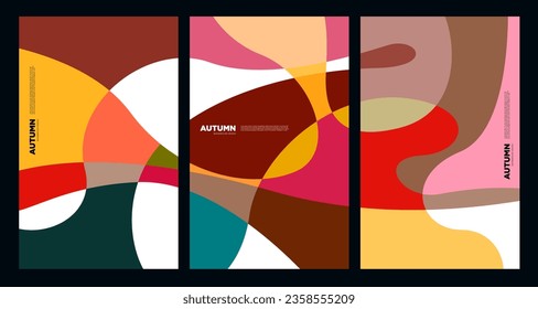 Vector Colorful Abstract Liquid and Fluid Background for Autumn and fall season