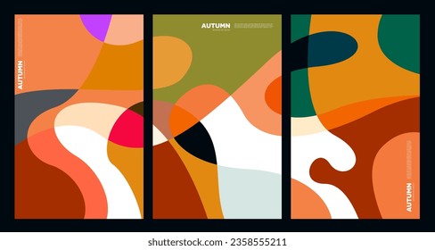 Vector Colorful Abstract Liquid and Fluid Background for Autumn and fall season