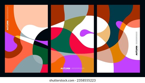 Vector Colorful Abstract Liquid and Fluid Background for Autumn and fall season