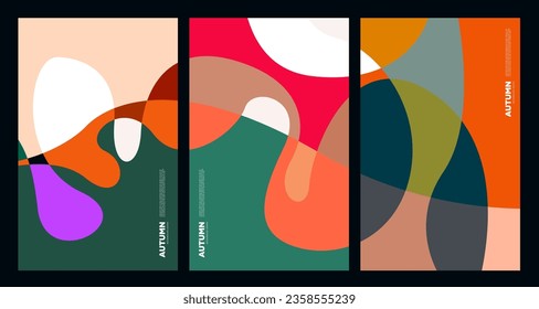 Vector Colorful Abstract Liquid and Fluid Background for Autumn and fall season