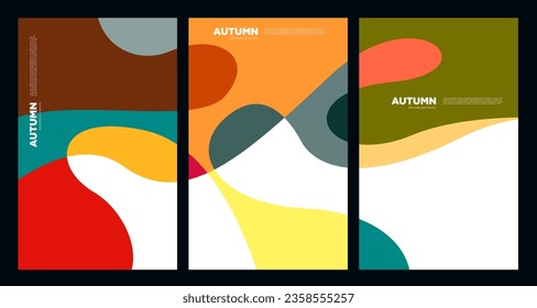 Vector Colorful Abstract Liquid and Fluid Background for Autumn and fall season