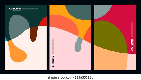 Vector Colorful Abstract Liquid and Fluid Background for Autumn and fall season