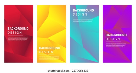 Vector colorful abstract low poly gradient cover background