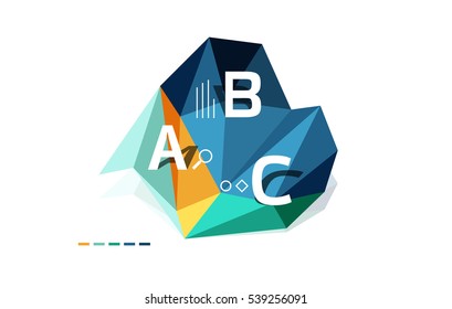 Vector colorful abstract low poly infographic vector background