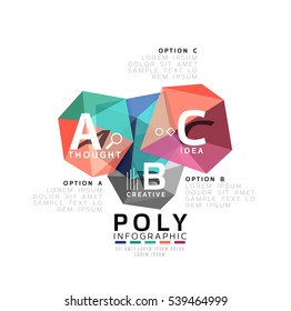 Vector colorido abstracto de bajo polo de fondo de vector infográfico