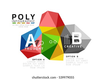 Vector colorido abstracto de bajo polo de fondo de vector infográfico