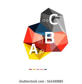 Vector colorido abstracto de bajo polo de fondo de vector infográfico