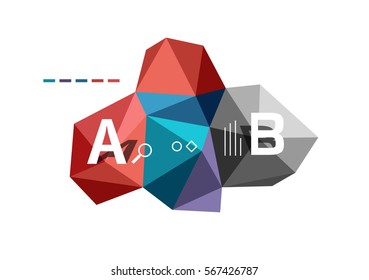 Vector colorful abstract low poly infographic vector background