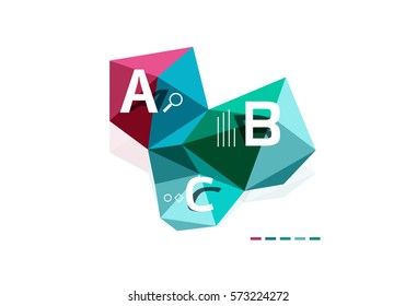 Vector colorido abstracto de bajo polo de fondo de vector infográfico