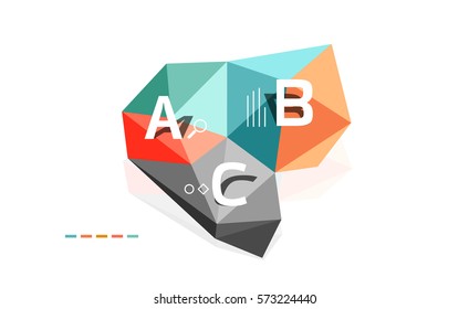 Vector colorful abstract low poly infographic vector background