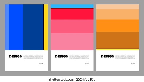 Vetor abstrato colorido modelo de design de pôster geométrico minimalista 