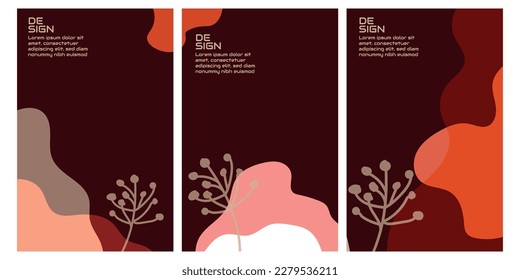 Vector colorful with abstract organic hand drawn minimalist shape background contemporary collage.
