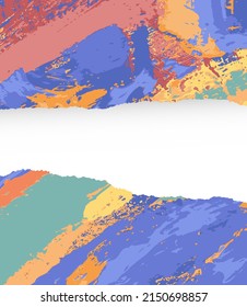 Vector colorful abstract painted background template or poster design