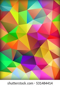 Vector colorful abstract polygonal geometric triangle background. Abstract colorful mosaic background. Stock vector eps10
