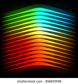 Vector colorful abstract power design against a dark background