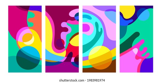 Vector colorful abstract psychedelic liquid and fluid background pattern