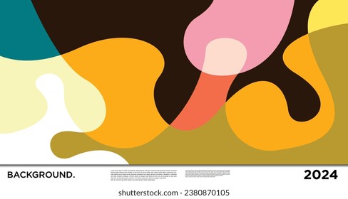 Vector colorful abstract psychedelic liquid and fluid background pattern 2024	