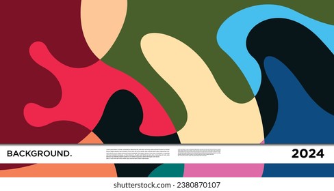 Vector colorful abstract psychedelic liquid and fluid background pattern 2024	