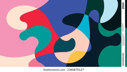 Vector colorful abstract psychedelic liquid and fluid background pattern 2024	